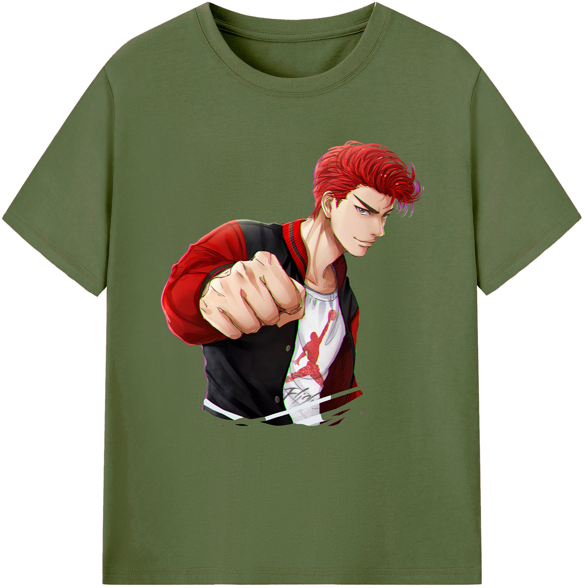 SLAM DUNK／スラムダンク 綿100％半袖Tシャツ（フロントプリント）